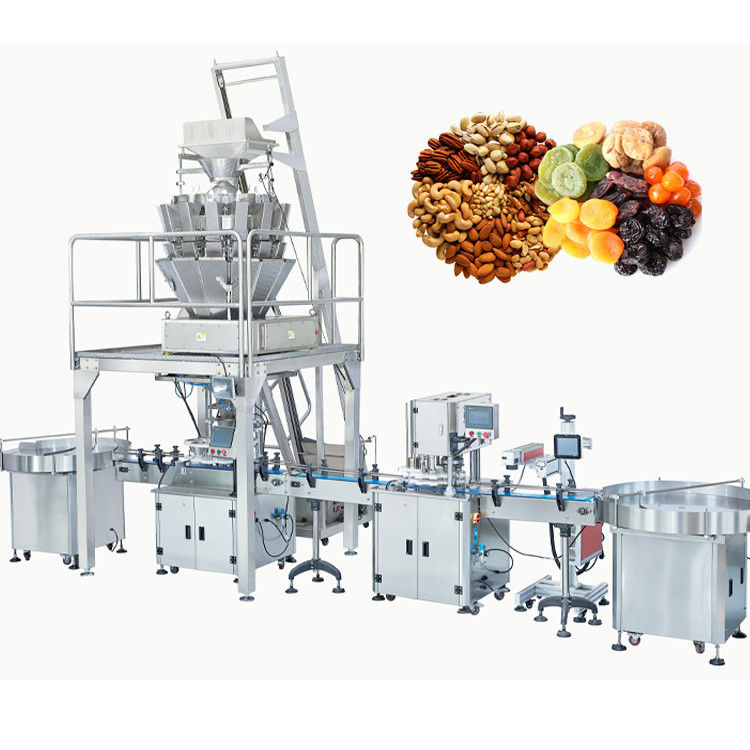 500g Dry Food Granule Packaging Machine Multi Heads Weighing