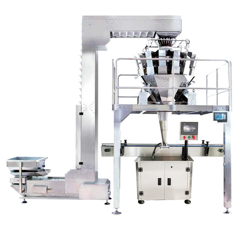 CE 60cans/Min Beans Granule Packaging Machine With Weigher