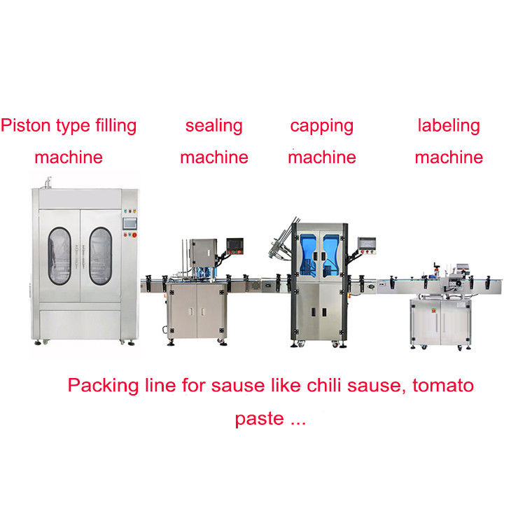 10bottles/Min 100ml Automatic Piston Filling Machine For Tomato Sauce