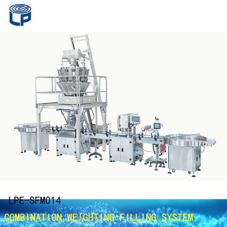 50g Automatic Weigher , 60cans/Min Bottle Packaging Machines